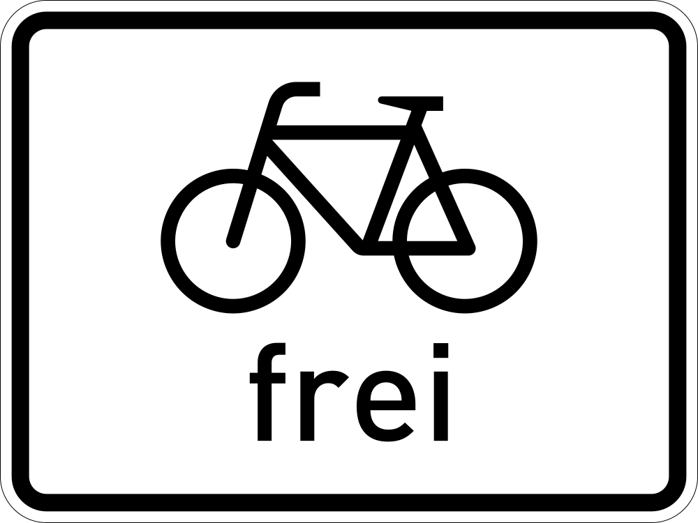Radfahrer frei